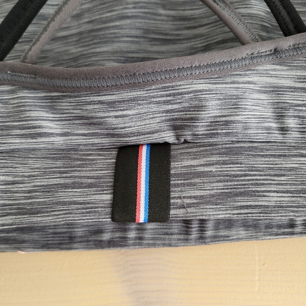 NWT FourLaps Vitality Sports Bra Charcoal Space Dye size S - Picture 4 of 7